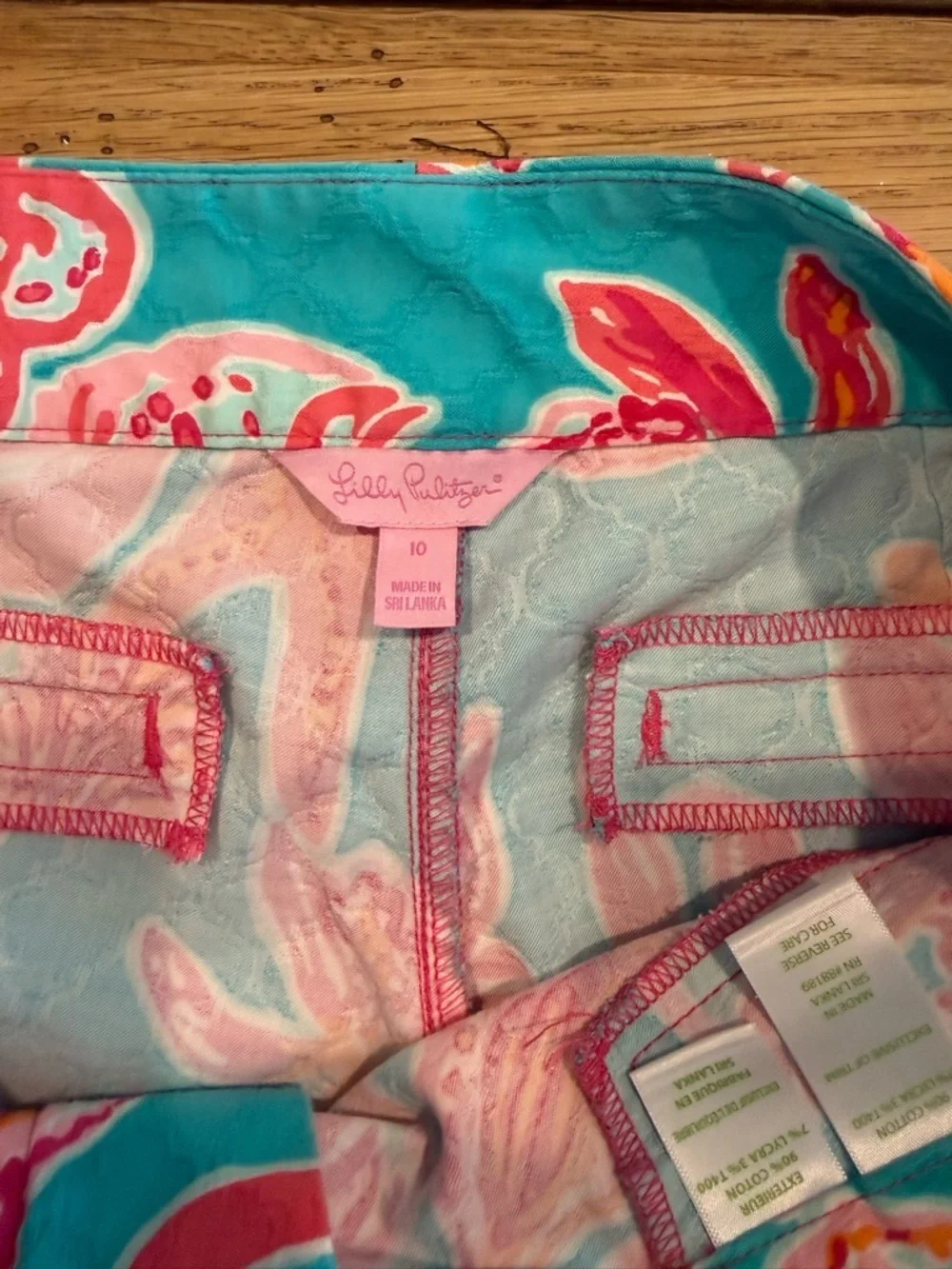 Lilly Pulitzer Shorts Women's Size 10  Ellie Sea Blue Via Sunny Floral